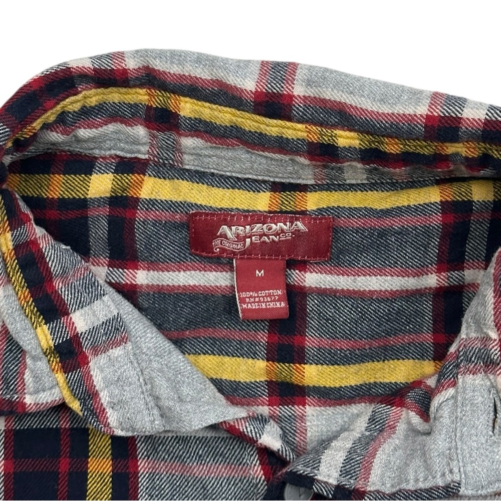 Arizona Jean Co Plaid Button Up - Mens Size Medium - Picture 2 of 9